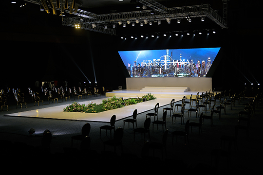 The stage before the show